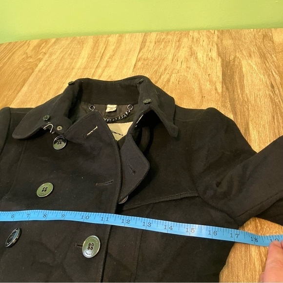 Burberry London Wool Cashmere Double Breasted Trench Coat Black Womens Size 2 - Picture 6 of 16